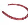 Glass Fill Pigeon Blood Red Ruby Smooth Polished Roundel Beads 6 Inches Strand and Size 4.5-5mm Approx.